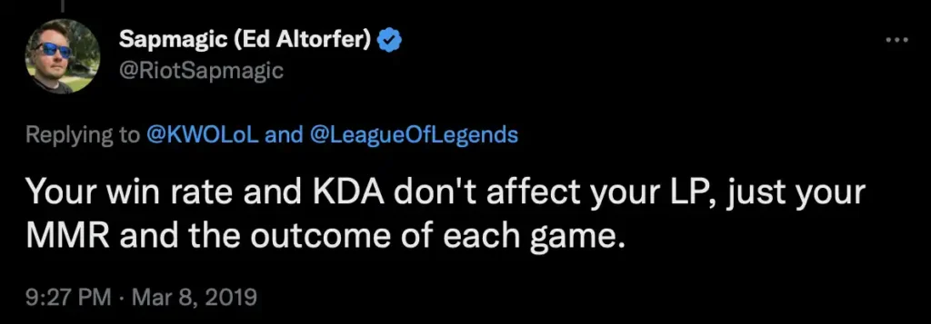 sapmagic riot kda mmr