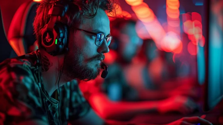 Gamer with headset intense focus - Free Intense Gaming Session Photo - Gamer, Headset, Intense ...