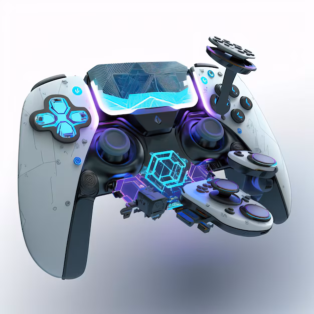 Futuristic video game controller concept - Concept of new wireless home futuristic video game controller ...