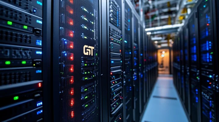 Data center server room with red status light - Free Data Center Servers Image | Download at StockCake