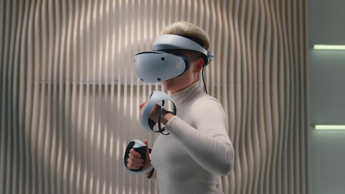 Augmented reality glasses gaming - Gaming technology virtual augmented reality glasses gamer female ...