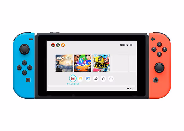 Nintendo Switch - Nintendo Switch with Neon Blue and Neon Red Joy-Con - game console ...