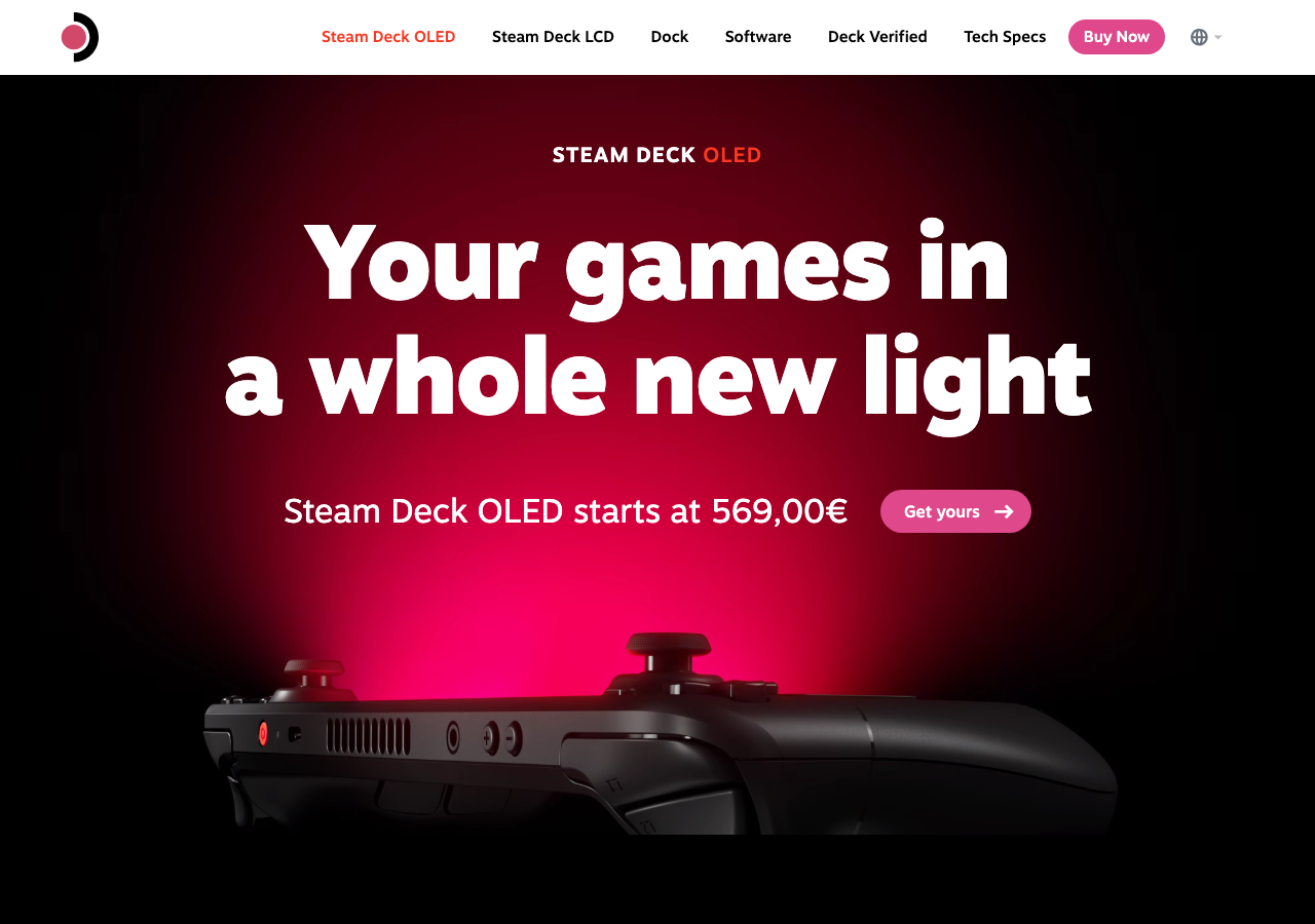 Steam Deck OLED official product page